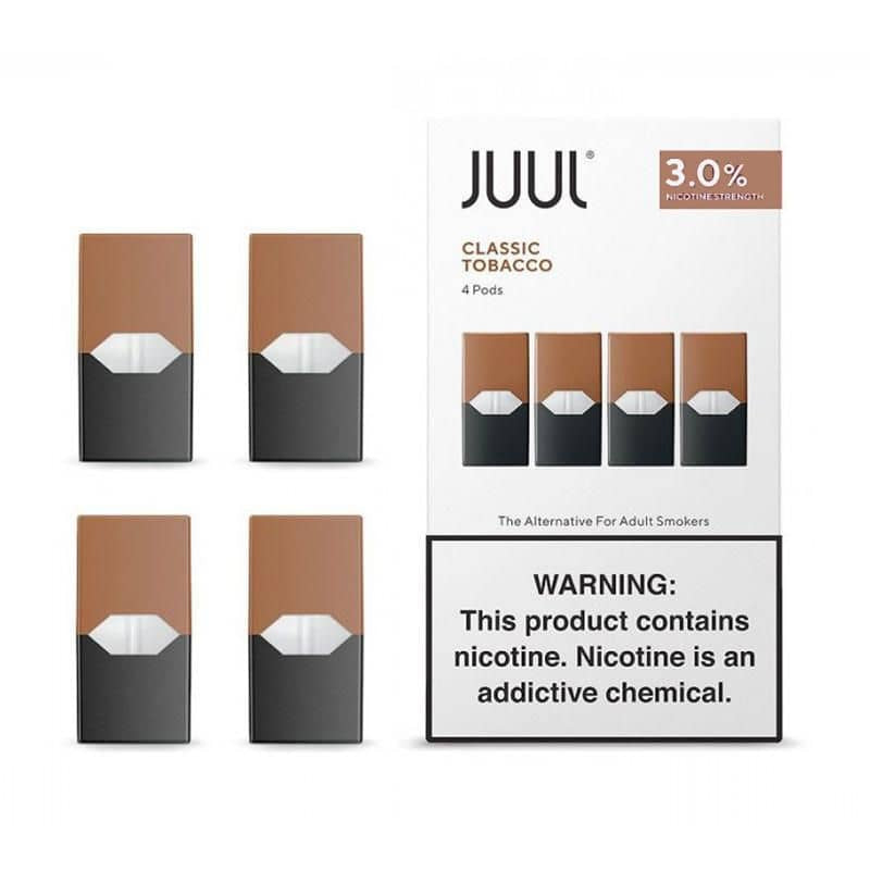JUUL PODS | VARIOS SABORES 3% Y 5% NICOTINA CON 4 PODS-CIGARRO ELECTRÓNICO-JUUL-Classic Tobacco 3%-Vapos Mexico